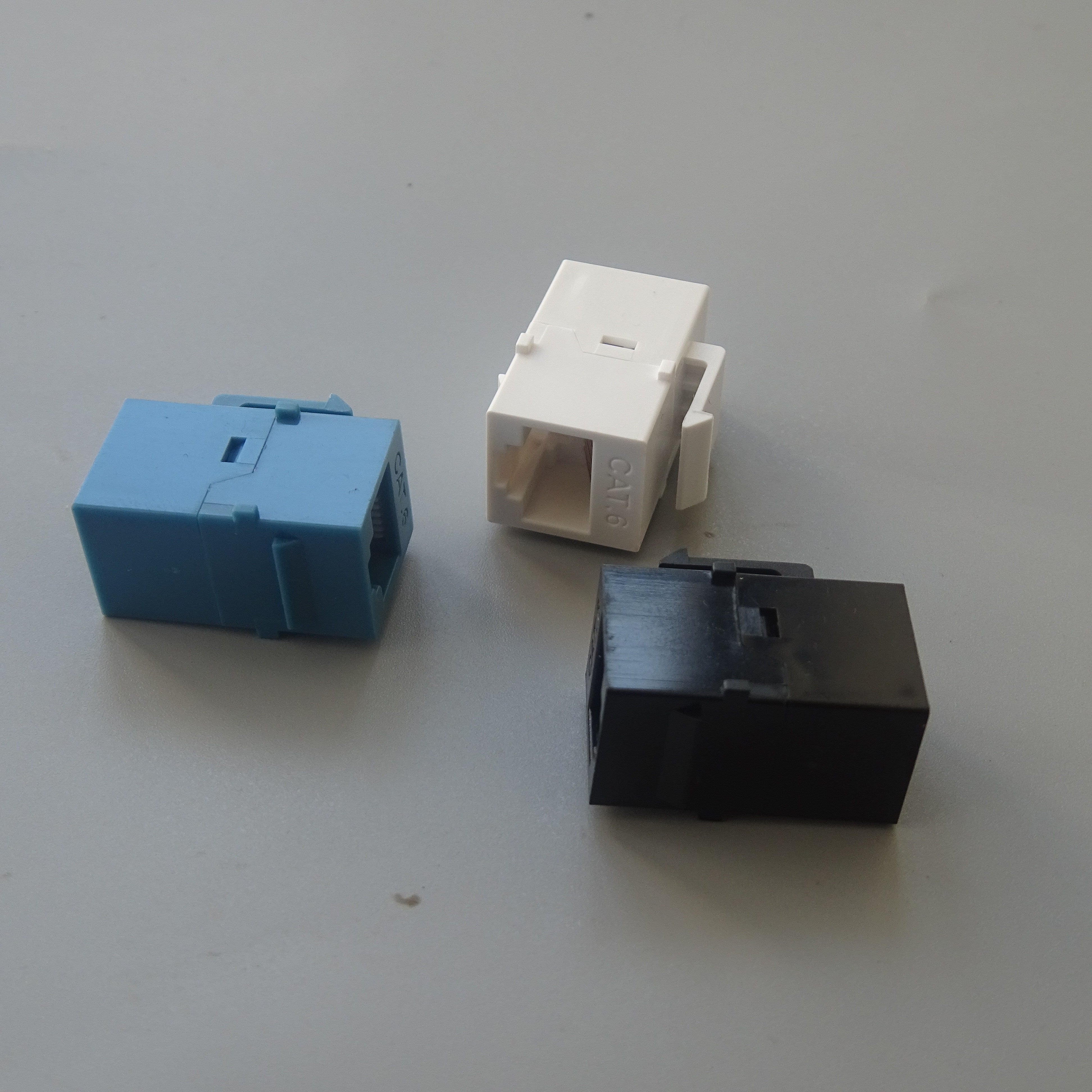 Conectores de red Powerline (paquete de 10) Femenino a femenino CAT.6 RJ45 Placa de pared para computadora Ethernet LAN