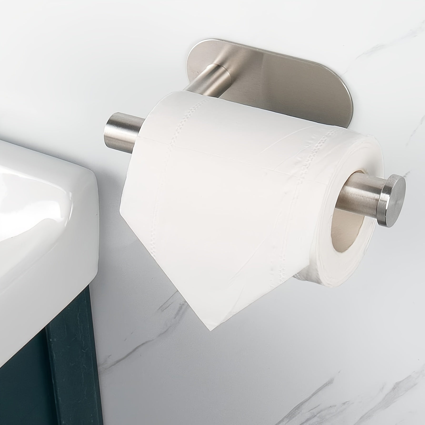 [Acero Inoxidable Negro Portarrollos] Portarrollos de Pared de Acero Inoxidable Negro - Estante de Almacenamiento de Película Adhesiva, Portarrollos de Papel Higiénico, Portaservilletas, Accesorio de Baño