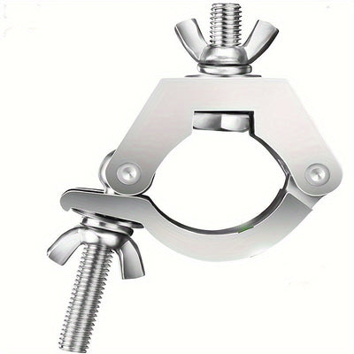 Abrazadera de Acoplamiento Giratoria para Truss de Iluminación DJ para Tubo Doble de 30mm-35mm, Abrazadera de Tubo de Doble Cabeza de Liberación Rápida con Anillos de Compensación, Aluminio - Ideal para Equipos de Iluminación y Escenario