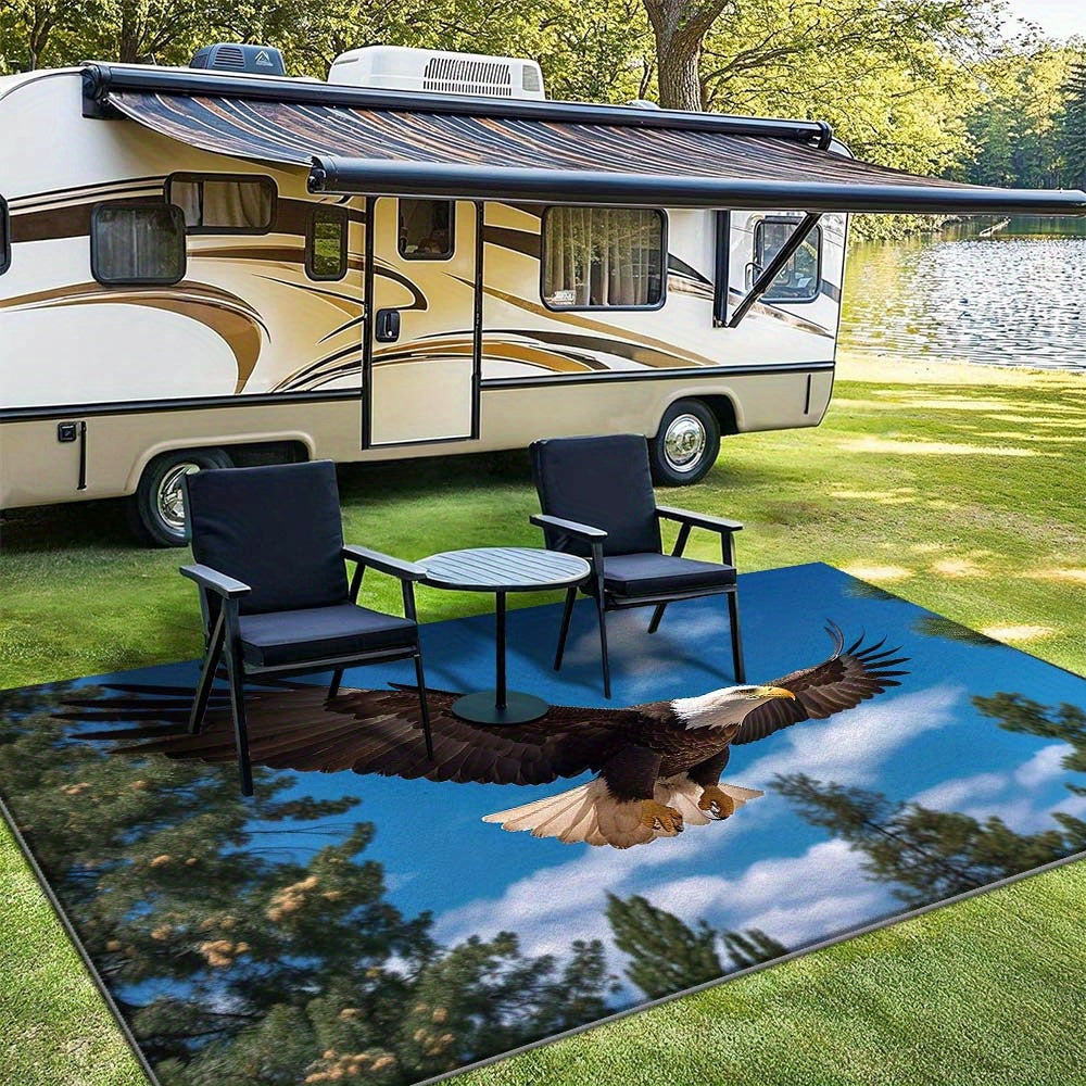 Alfombra de Tela Moderna Estampada con Patrón Geométrico Velvet 851g/m², Antideslizante y Engrosada en Crema Francesa, Ligera y Minimalista para Camping y Decoración del Hogar, Lavable a Máquina, Mezcla de Poliéster, Multifuncional para Uso Interior y Ex
