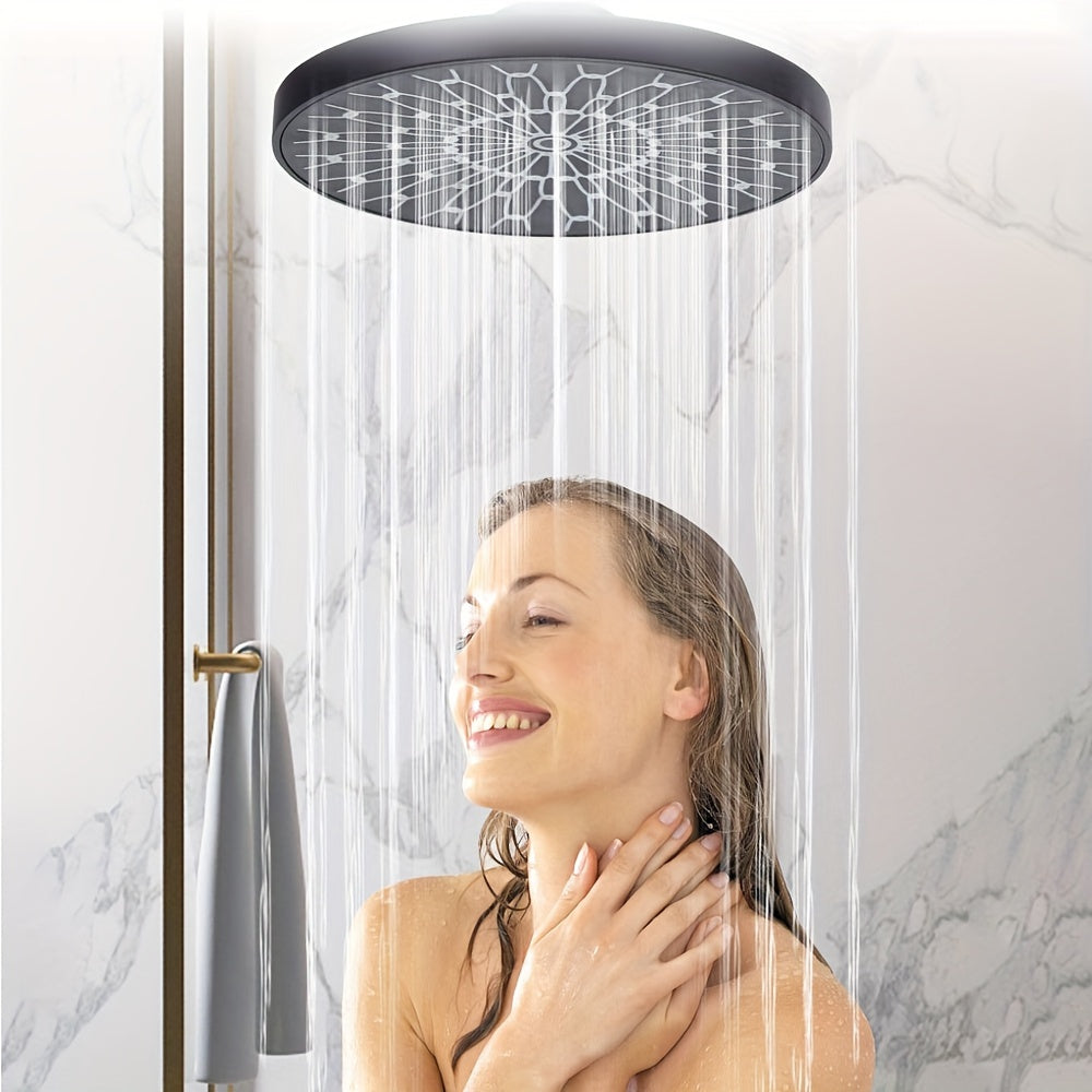 1 unidad de cabezal de ducha de lluvia de alta presión de 6 pulgadas, rociador redondo grande con control de temperatura ajustable, lujoso para una experiencia de ducha esponjosa tipo loto, ideal para renovar el baño