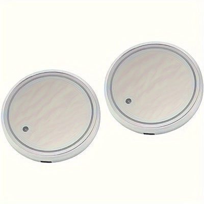 1/2 piezas de posavasos para auto con luz LED neón, almohadilla para tazas con luz ambiental de detección inteligente, posavasos con carga USB, cojín para tazas que brilla en la oscuridad, accesorios para interior de auto, decoración para bar, decoración