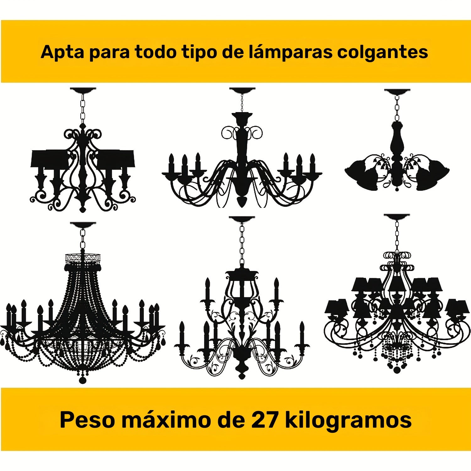 Kit de Tejado de Bronce Vintage de Alta Resistencia con Cadena de Luz Colgante de 97.54cm - Fácil Instalación, Alta Capacidad de Carga para Lámparas de Araña y Luces de Techo
