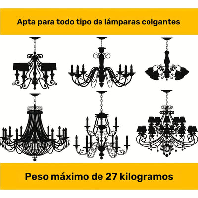 Kit de Tejado de Bronce Vintage de Alta Resistencia con Cadena de Luz Colgante de 97.54cm - Fácil Instalación, Alta Capacidad de Carga para Lámparas de Araña y Luces de Techo