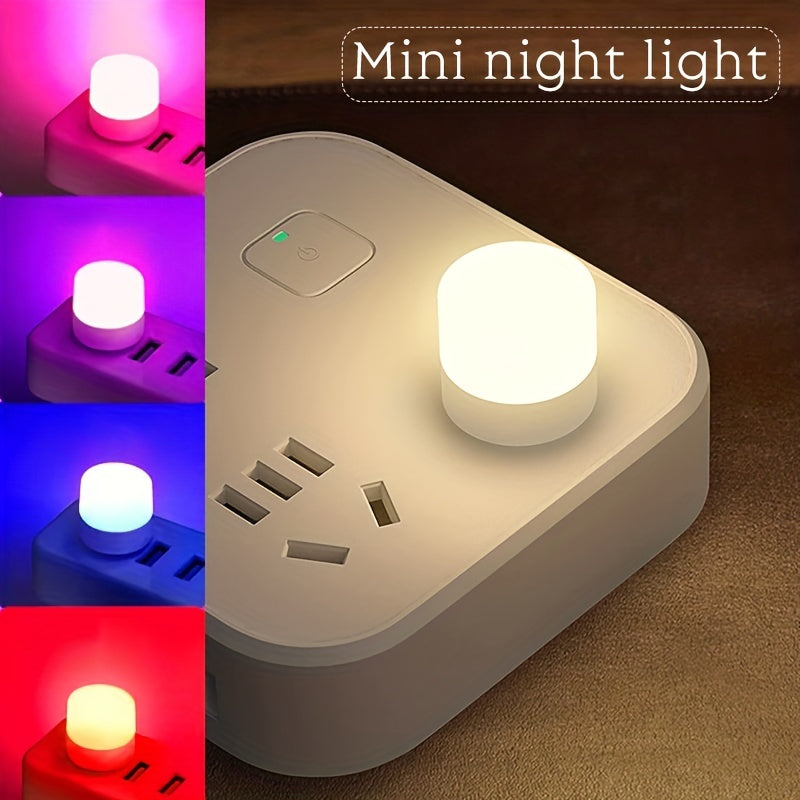 1 pza. Mini luz nocturna USB, luz de ambiente USB, luz de ahorro de energía, bombilla USB, bombilla LED compacta, iluminación portátil, lámpara decorativa, mini luz USB para coche, dormitorio, guardería, baños.