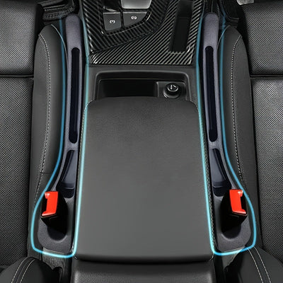 2 piezas de bandejas organizadoras de asientos de coche - Almacenamiento de llaves y teléfonos de doble cara, material de PC duradero y a prueba de fugas, diseño que ahorra espacio que se adapta a los huecos de los asientos, se adapta a la mayoría de los