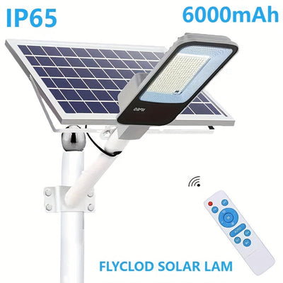 Farola solar, luz de pared LED con batería de 6000mAh y control remoto, sensor de luz inteligente, encendido automático, 357 perlas LED de alta luminosidad, para jardines, céspedes, pasillos, garajes, muros, montaje en pared