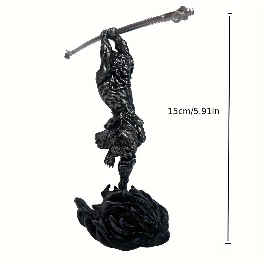 1pc Figura de acción de Wukong - Guerrero mítico Qi Tian Dao, decoración de escritorio de moda, ideal para diferentes tipos de habitaciones, plástico duradero, regalo de Acción de Gracias, no requiere electricidad
