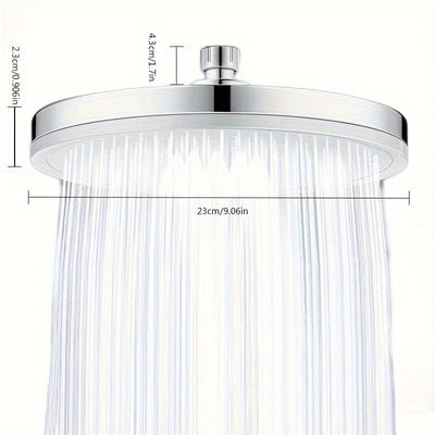 1 Cabezal de ducha de alta presión con 6 modos, potente boquilla de masaje, montaje en pared, diseño circular duradero de plástico, superficie pintada con espray, fuerte flujo de agua, estructura sólida, cabezal de ducha de espray superior de múltiples m