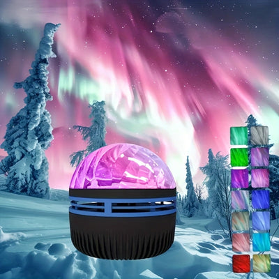 Luces Aurora y Ripple 2 en 1 con control remoto, alimentación USB, portátil, regulable, ideal para iluminación nocturna de dormitorio, decoración de habitaciones, cine en casa, bodas, fiestas y regalos mágicos de proyección