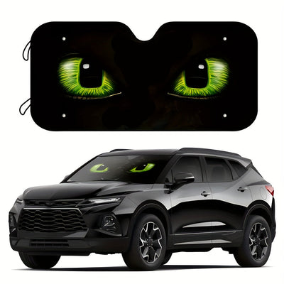Parasol para Parabrisas de Coche Fit Green Eyes con 4 Ventosas Gratis - Protección UV, Mantiene Tu Vehículo Fresco