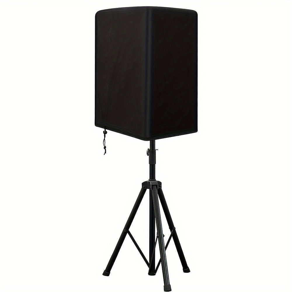 Funda para parlantes resistente para todo clima - Impermeable, antipolvo y resistente al sol, de poliéster para uso en interiores/exteriores, negra, compatible con parlantes con soportes, funda para parlantes de interior | Protección versátil para parlan