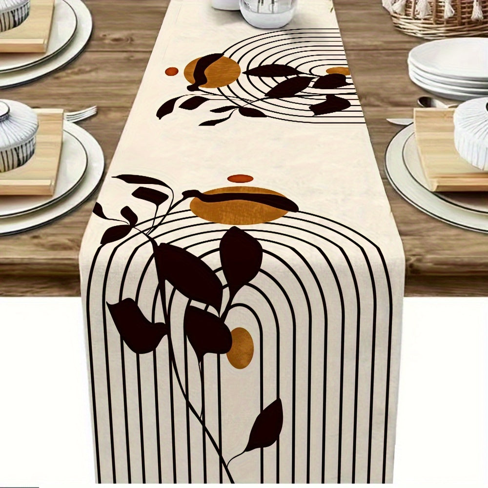 1 mantel individual bohemio de lino - Decoración cuadrada para cocina y comedor con diseños florales, hojas abstractas, geométricos y ramas de olivo, tonos tierra, decoración navideña para el hogar, decoración de cocina, tela texturizada