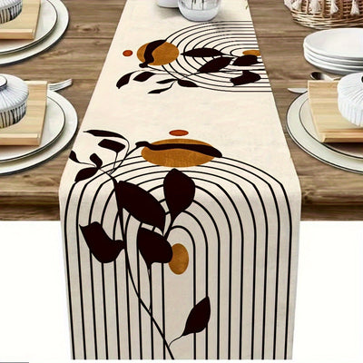 1 mantel individual bohemio de lino - Decoración cuadrada para cocina y comedor con diseños florales, hojas abstractas, geométricos y ramas de olivo, tonos tierra, decoración navideña para el hogar, decoración de cocina, tela texturizada