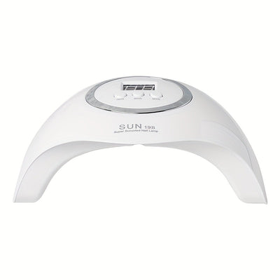 Secador de Uñas LED 48W para Gel - 24 Luces con Sensor Automático, 3 Ajustes de Temporizador y Pantalla LCD, Alimentación USB, Lámpara Profesional Blanca para Manos y Pies, Equipo de Pedicura