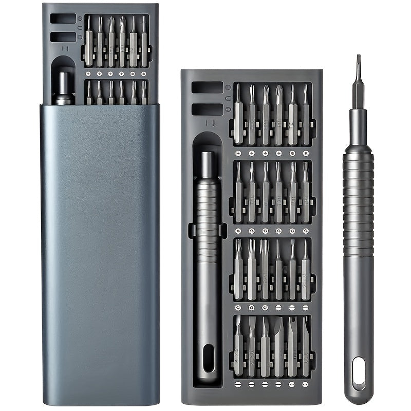 Juego de destornilladores de precisión 25 en 1, acero inoxidable, multifuncional, plástico resistente, sin carga, para desarmar y reparar teléfonos móviles y tabletas