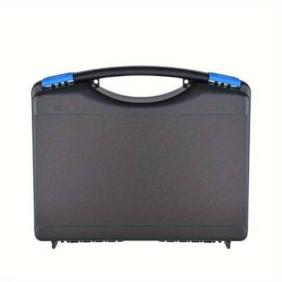 Estuche de Transporte Duro y Duradero Heikuding en Negro con Interior de Espuma Pluck, Mango Rojo y Etiqueta Adhesiva - Ideal para Teléfonos, GoPro, Cámaras, Micrófonos