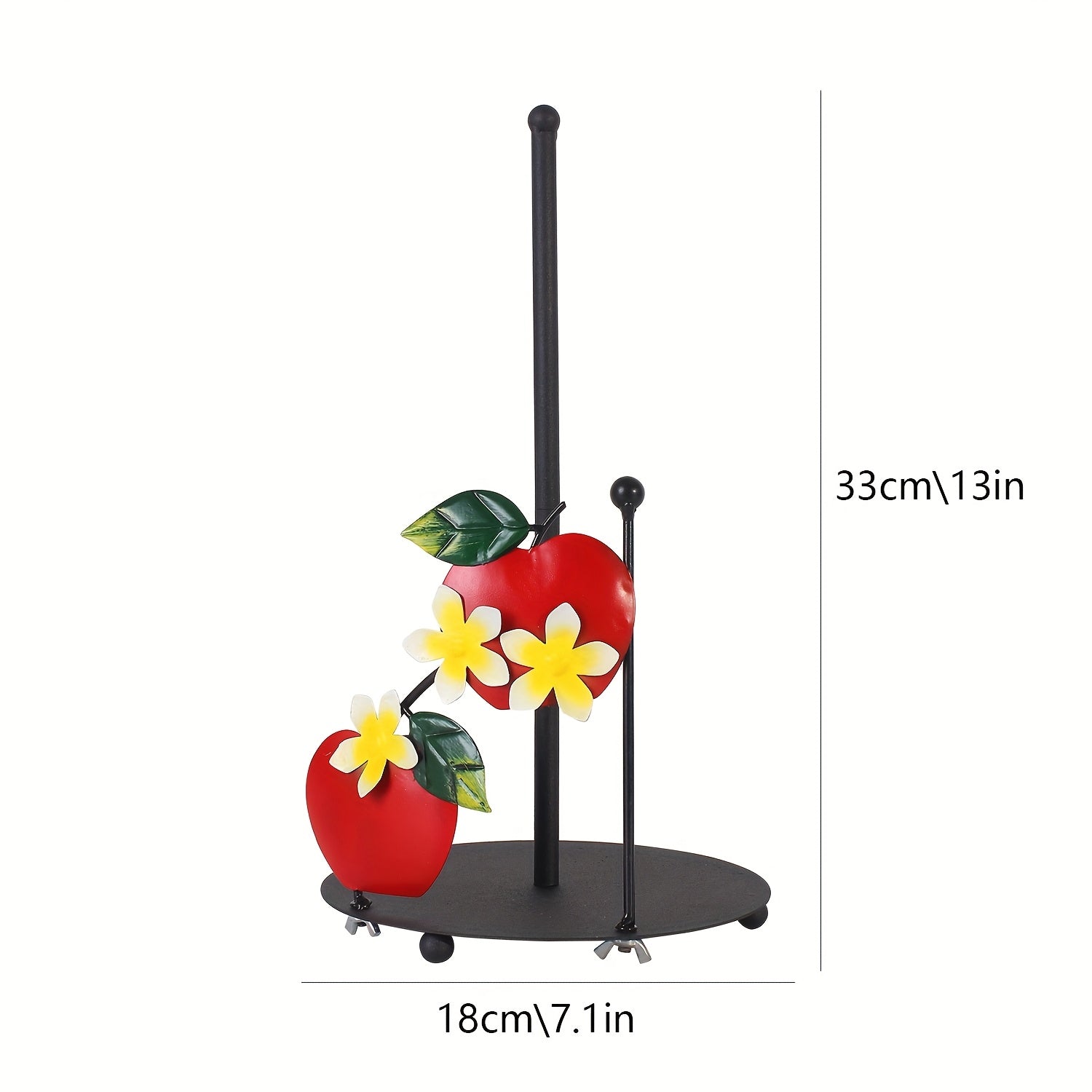 1pc Soporte de papel de toalla de diseño de manzana, dispensador de rollo de cocina de mostrador, estantería de almacenamiento de decoración para el hogar