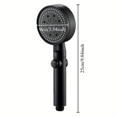 Chorro de ducha presurizado, grifo para baño, calentador de agua doméstico, cabezal de ducha portátil, cinco velocidades, alta presión, lujo en el baño, accesorios de aseo ()