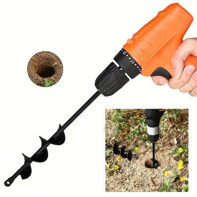 Broca Espiral para Jardín de Alta Resistencia, 1 pieza, 3.99x45.01cm/5.0x45.01cm - Construcción Metálica Duradera, Vástago Hexagonal, Ideal para Perforación y Excavación Eficiente del Suelo, Perfecta para Cavar Agujeros en Jardines y Plantar