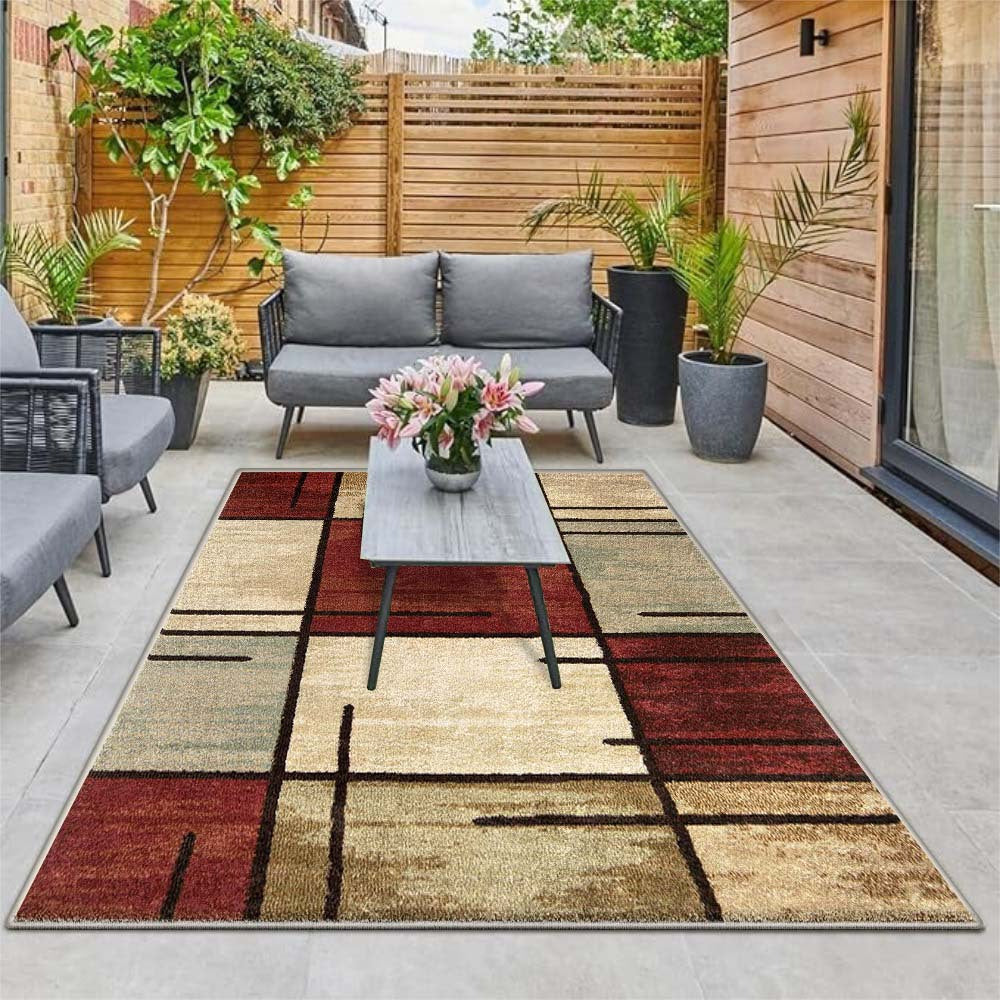 Siete Ciervos Alfombrilla de terciopelo de lujo para exteriores con inspiración francesa - Base antideslizante de alta resistencia de 852g/m², lavable en máquina, suave y duradera poliéster para camping, patio y decoración interior/exterior, decoración d