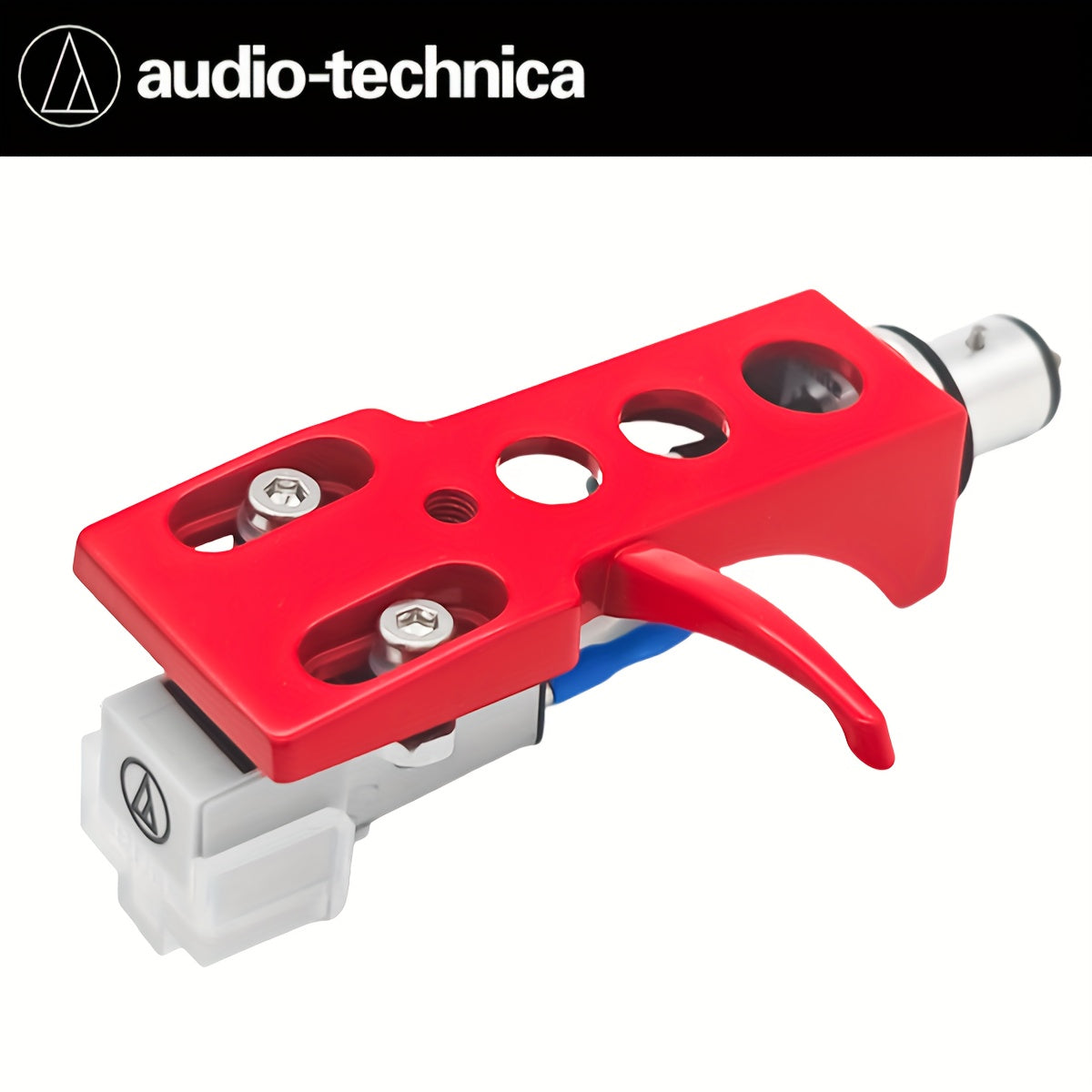 Cartucho Pre-montado Audio-Technica: Cartucho Dedicado para DJ/HIFI, Estilete Ortofon, Apto para Varias Marcas de Tocadiscos, Fabricado en Japón, Soporte Multicolor para Cartuchos, Kit de Ensamblaje de Cartucho/Soporte para Tocador de Discos DJ