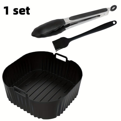 Forros de Silicona Cuadrados Reutilizables para Freidora de Aire - 23cm para Philips NA230 6.2L y COSORI 6L 6.2L - Seguros para Horno y Microondas - Fácil Limpieza, Antiadherentes, Accesorios Duraderos de Silicona