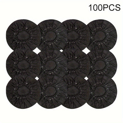 100 Piezas Fundas Desechables de Nailon Negras para Micrófono, Cubiertas de Tela No Tejida para Limpieza y Protección, Accesorio Higiénico para Escenarios | Diseño de Malla Protectora para Equipo de Audio Profesional