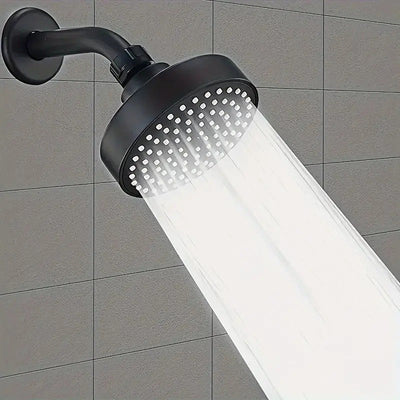 1 unidad de cabezal de ducha redondo de lluvia de alta presión de 9.91 cm - Plástico duradero, fácil instalación, diseño ahorrador de agua, suave para el cabello y la piel, ideal para uso en baños domésticos, accesorios de baño, cortina de ducha, cabezal