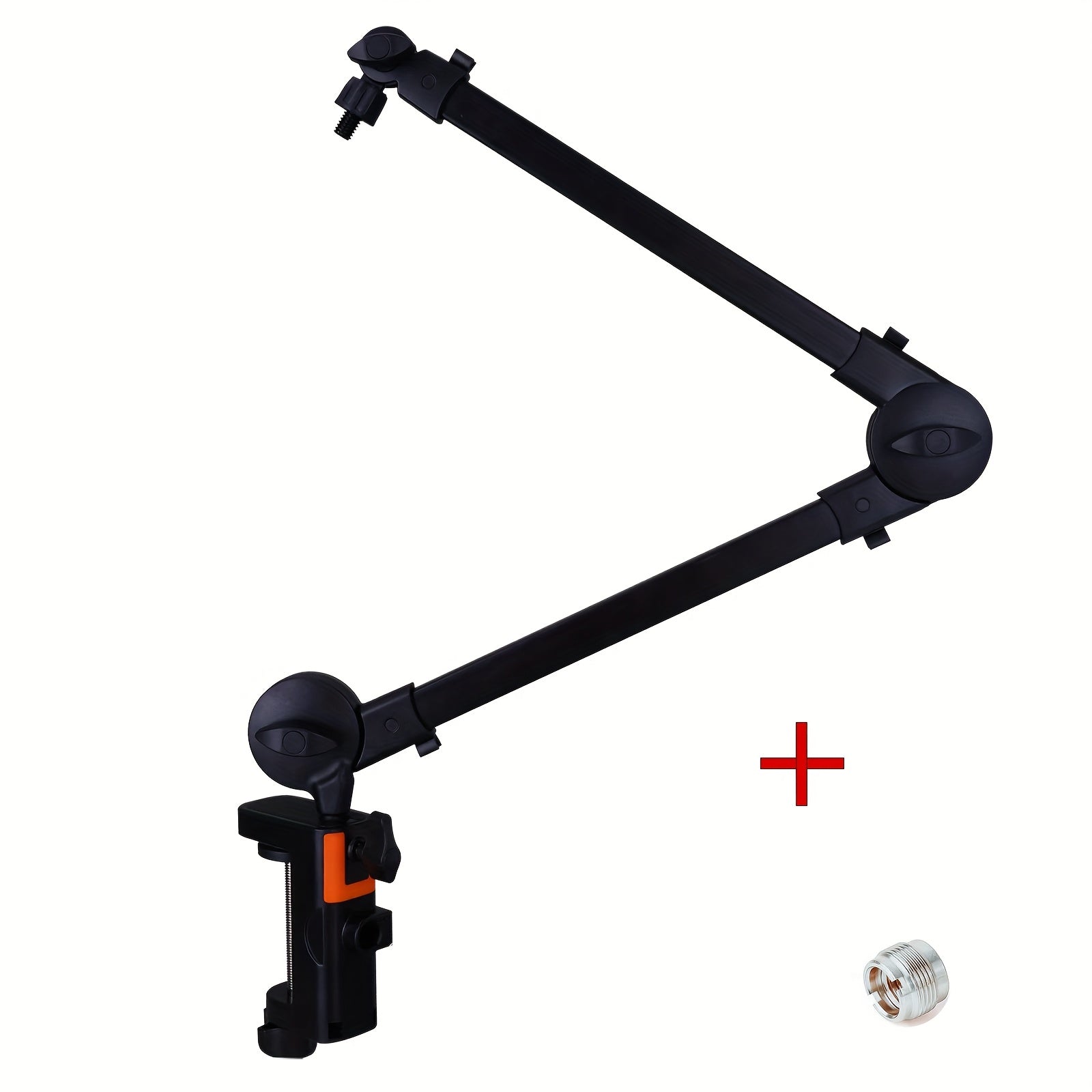 Soporte de micrófono profesional de hierro negro con brazo de boom, con gestión de cables - Estable y flexible, ajustable para transmisiones, podcasting, juegos, estudio y escenario, ideal para la configuración de estudio, escenario y programas de televi