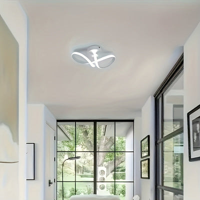 Luz de techo LED moderna, 3 temperaturas de color (3000K-6000K), fijo parcial, tratamiento de superficie metálica, hardware de instalación incluido - Adecuado para sala de estar, cocina, dormitorio, pasillo, fijo parcial, cerca de la luz de techo, cerca