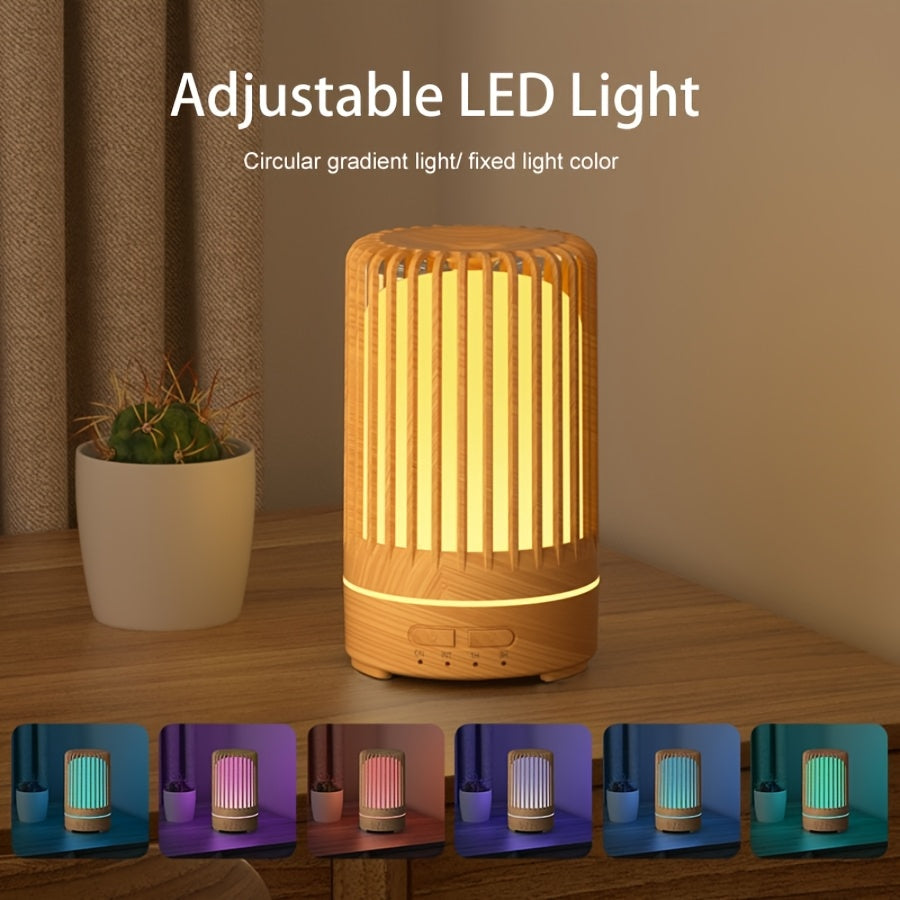 Diseminador de aceite esencial ultrasonico con luz nocturna de 7 colores, humidificador de niebla fresca, alimentado por USB para dormitorio y oficina, máquina de aroma ultrasonico de 150M, regalo ideal.