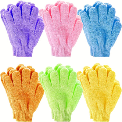 5-Pack Exfoliantes Manoplas de Ducha, Manoplas de Exfoliación Corporal de Doble Cara, Manoplas de Toalla de Baño de Masaje de Spa, Exfoliante Corporal para Accesorios de Baño