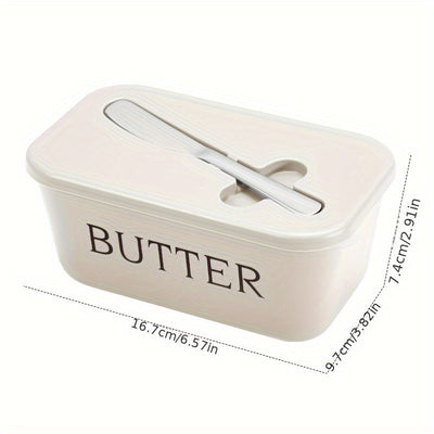 Juego de caja de mantequilla y cuchara de mantequilla PP para hotel, hogar y restaurante, plato de mantequilla, grado alimenticio, caja multiusos conveniente, plato de servicio, plato de mantequilla.