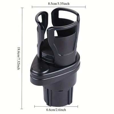 Soporte de vaso para coche 2 en 1, expansible, adecuado para la mayoría de los coches con soporte de vaso giratorio de 360° y extendible, incluye almohadilla amortiguadora resistente a los golpes para un diseño estable de vaso | Estructura sólida, soport