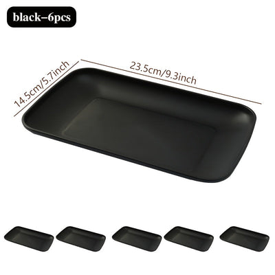 6 platos para comida, uso diario en el hogar, varios colores que aumentan el apetito, también para restaurantes y cafeterías, gran capacidad, moldeado integrado para fácil limpieza