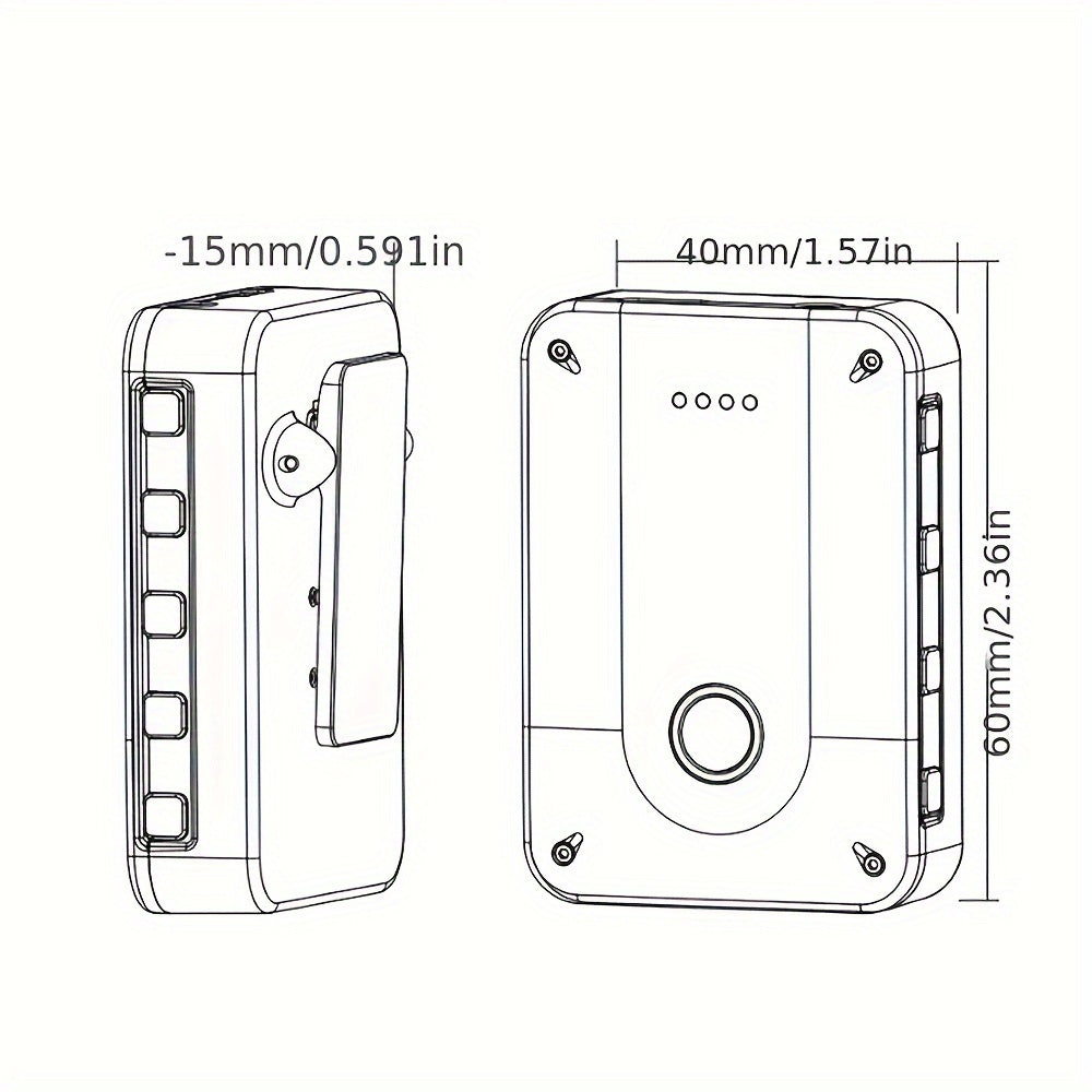 Sistema de micrófono inalámbrico WP-9 de 2,4 GHz con monitor de auriculares, transmisor y receptor recargable por USB-C, funcionalidad de estéreo/mono/silencio, conectividad universal, alimentado por batería de litio