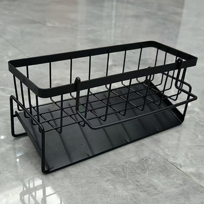 Organizador de Fregadero de Cocina de Acero Inoxidable - Estante de Almacenamiento que Ahorra Espacio con Porta-Panfleto, Metal, para Esponjas, Jabones, Cepillos y Paños, No Eléctrico, Equipo y Suministros de Alimentación, Ideal para Uso en la Cocina del