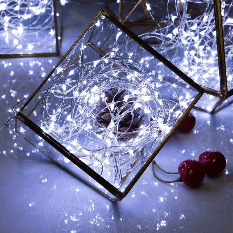 Luces LED Solares para Exteriores Impermeables IP65, con Encendido/Apagado Automático y 8 Modos de Iluminación (Parpadeo/Brillo Fijo), Construcción en Acero Inoxidable para Jardín, Patio, Balcón, Bodas, Fiestas - Decoración Ecológica para Ambiente Festiv