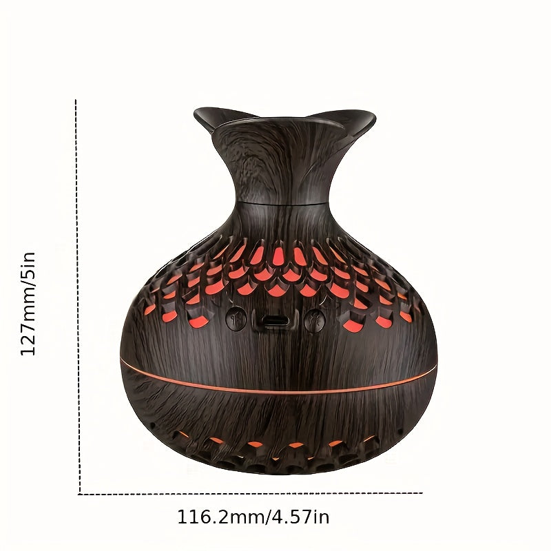 1pc Humidificador de Aire con Nebulización Fría y Luz Nocturna Colorida - 10.14oz, Alimentación USB, Gran Volumen de Niebla para Ambiente Cómodo en Dormitorio, Decoración Elegante para el Hogar