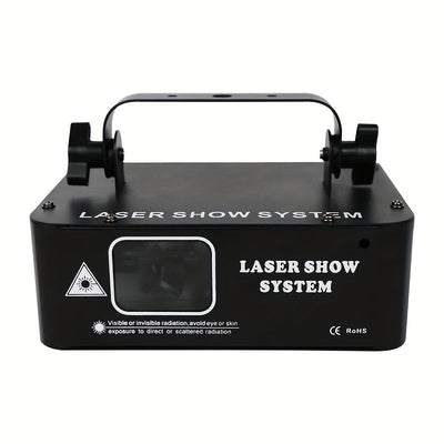 1pc YSH 500mW Proyector de haz láser RGB, luces de fiesta de discoteca activadas por sonido con controlador DMX, lámpara de animación desmontable para techo para nightclub, bar, boda, karaoke, decoración de Halloween, Navidad - Control de botón, 110-130V