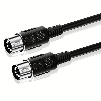 1 Paquete 3.0 metro/5.0 metro/7.0 metro Macho a Macho Cable MIDI de 5 pines para Teclado Synth, Tarjeta de Sonido Externa, Teclado MIDI, Sintetizador de Rack, Muestreador, Fuente de Sonido y Otro Equipo de Música, Negro