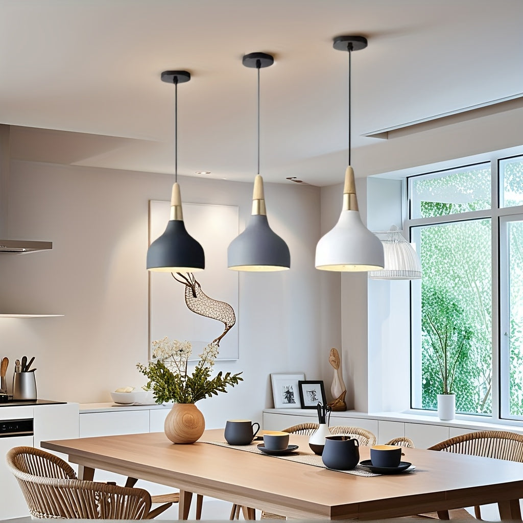 Lámpara colgante estilo escandinavo moderno y minimalista, luz colgante simple y colorida para cocina, comedor, habitación o cafetería (foco no incluido) - Ideal para regalos familiares, regalos de Año Nuevo o detalles exquisitos