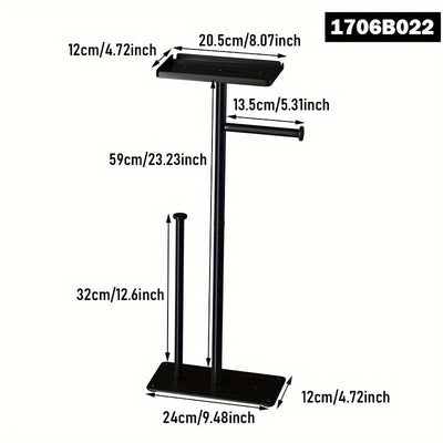 Soporte para Papel Higiénico de 1 Pieza con Función de Almacenamiento, Estante Independiente para Rollo de Papel Higiénico para Baño, Puede Contener 6 Rollos de Papel, Accesorios de Baño, Decoración de Regalo para Navidad/Halloween