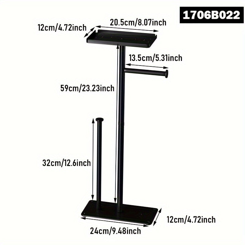 Soporte para Papel Higiénico de 1 Pieza con Función de Almacenamiento, Estante Independiente para Rollo de Papel Higiénico para Baño, Puede Contener 6 Rollos de Papel, Accesorios de Baño, Decoración de Regalo para Navidad/Halloween