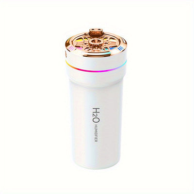 2025 Nuevo Humidificador de Aire con Alimentación USB, con Adición de Aceites Esenciales, Diffusor de Aromaterapia, con Proyección de Cielo Estrellado de Doble Color, Luz Atmosférica, Arranque/Parada Inteligente, Adecuado para Humidificación en Hogar, Of