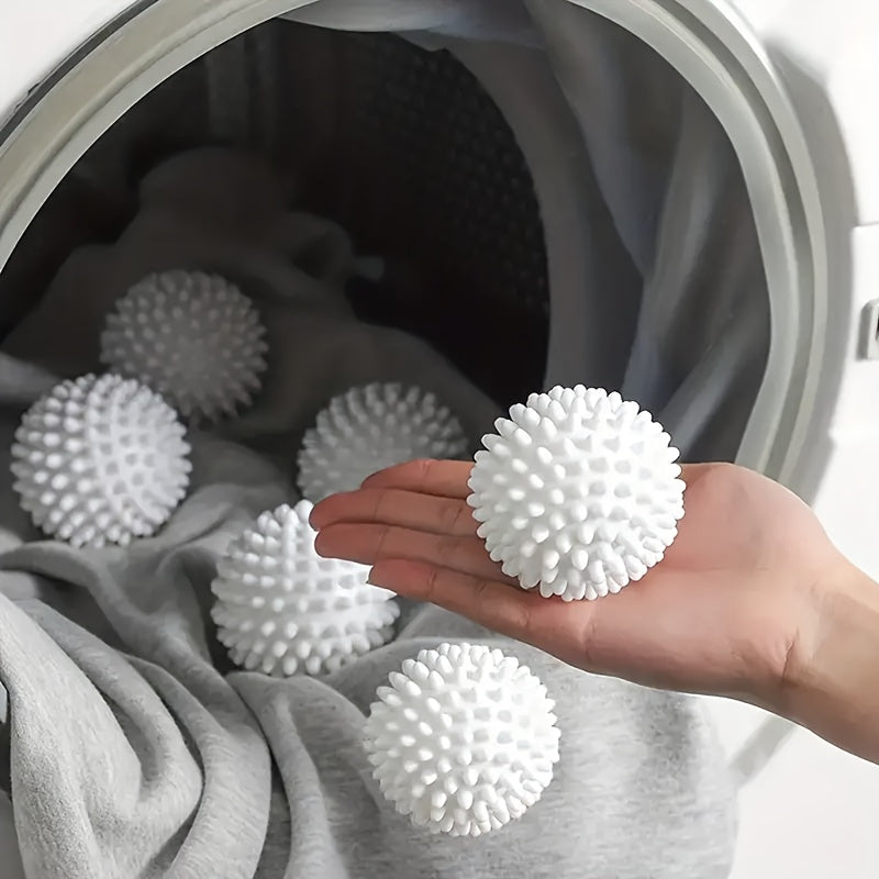 4 bolas de lavandería reutilizables, bolas de lavandería para lavadora, bolas de secadora, bolas de suavizante de ropa, bolas de secadora, bolas de lavandería resistentes a la rotura, efectivo para eliminar arrugas, productos de limpieza, herramienta peq