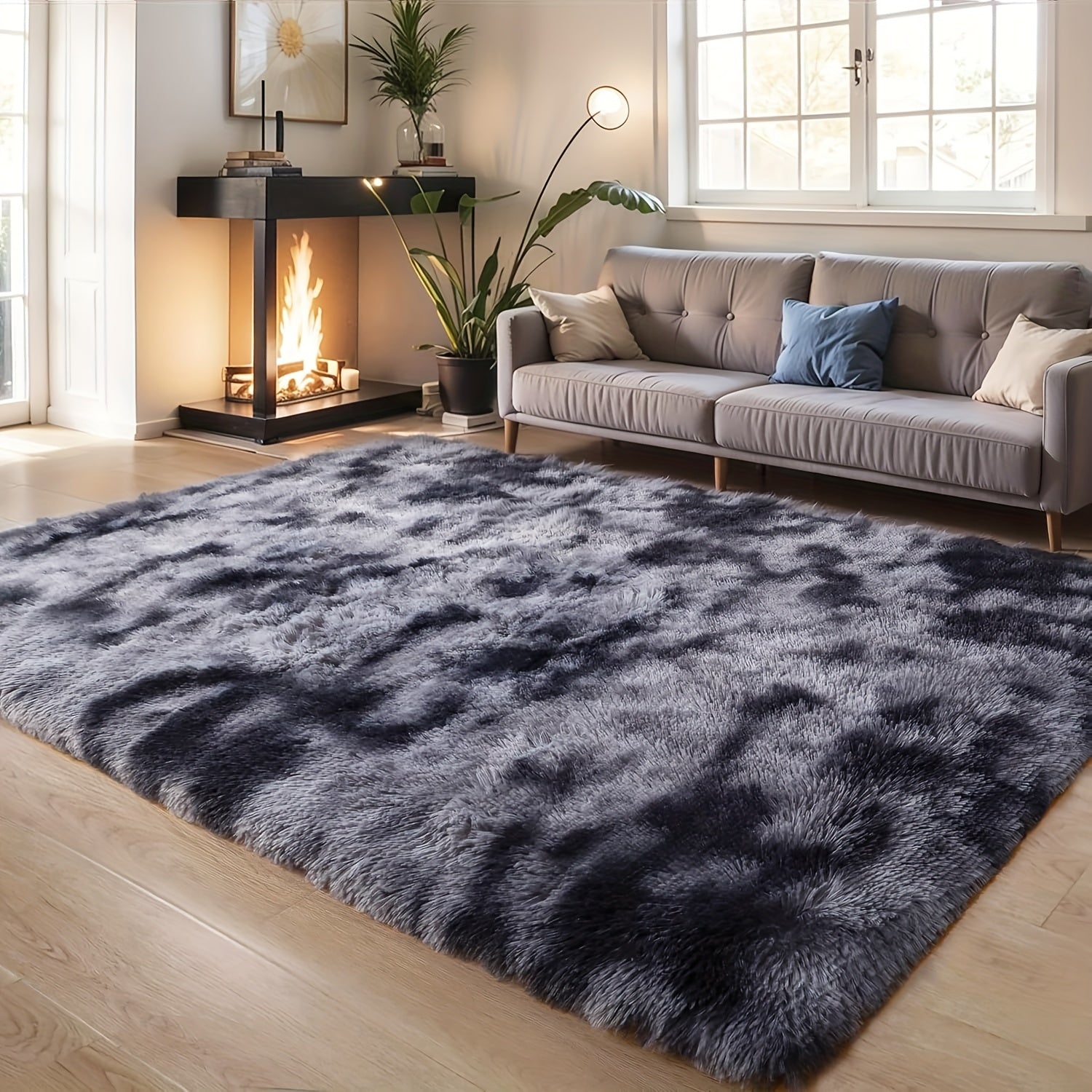 1 alfombra rectangular de felpa suave, antideslizante, lavable a mano, 100% poliéster, color sólido marrón claro, duradera y fácil de limpiar, para sala, dormitorio, oficina o decoración del hogar, tapetes para sala