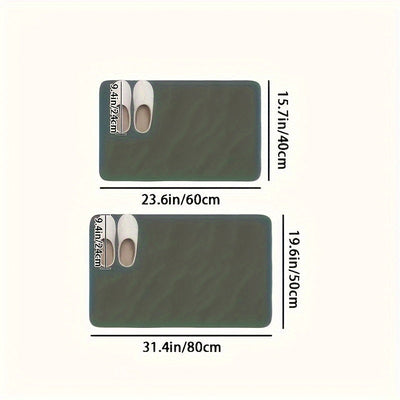 Alfombra de baño de lodo de diatomeas súper absorbente - Alfombra de piso de secado rápido, suave y cómoda, ideal para baños, duchas, lavanderías, dormitorios, salas, entradas y cocinas, lavable a máquina y a mano