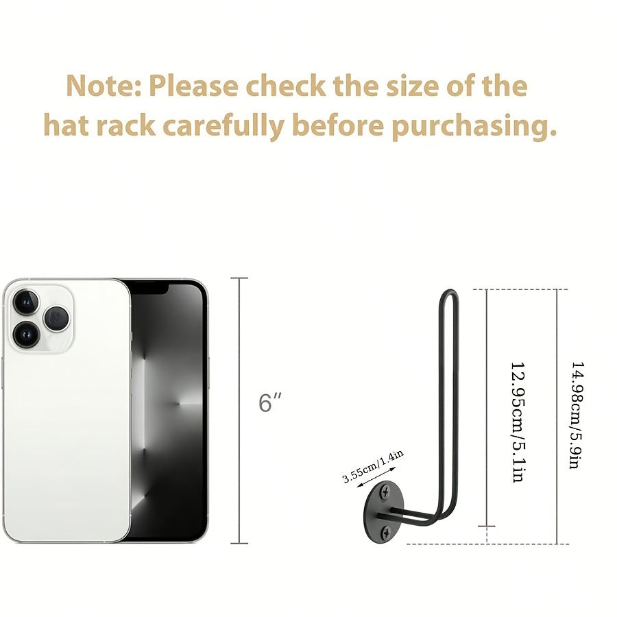 1/3/5 Piezas De Estantería De Alambre En Forma De L Para Gorras De Béisbol, Gancho De Almacenamiento De Gorras, Soporte De Gorras Montado En La Pared, Organizador De Almacenamiento Doméstico Para Dormitorio, Cocina, Oficina, Hogar